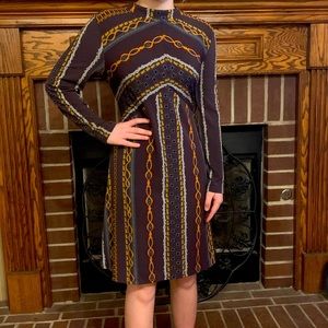 Retro-inspired long sleeve dress, Free People Sz M